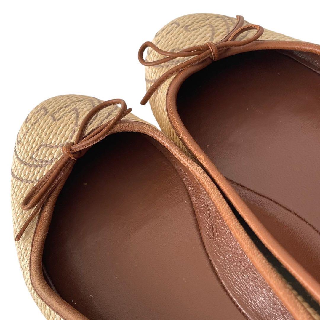 GUCCI グッチ フラットシューズ ベージュ 339402 靴 バレエシューズΩ
