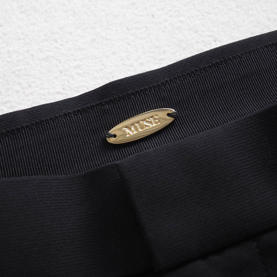 MUSE Deuxieme Classe EDEN クロップド ワイドパンツ 黒