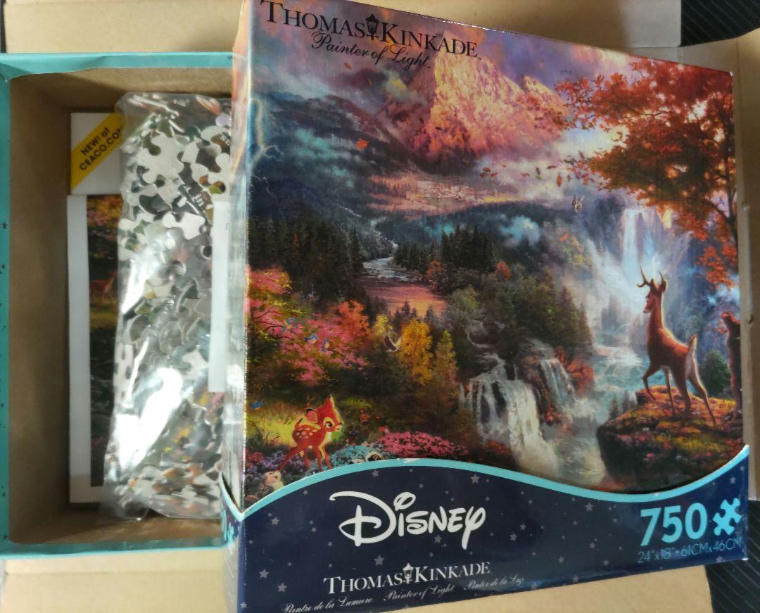 ジグソーパズル　Disney Thomas Kinkade 750ピース2点