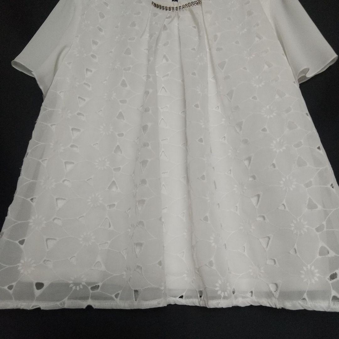 おまとめ 23区 美品 とろみ カットワークレース バックボタン 半袖 ブラウス おまとめ 23区 美品 とろみ カットワークレース バックボタン