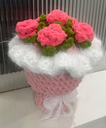 編み花束です