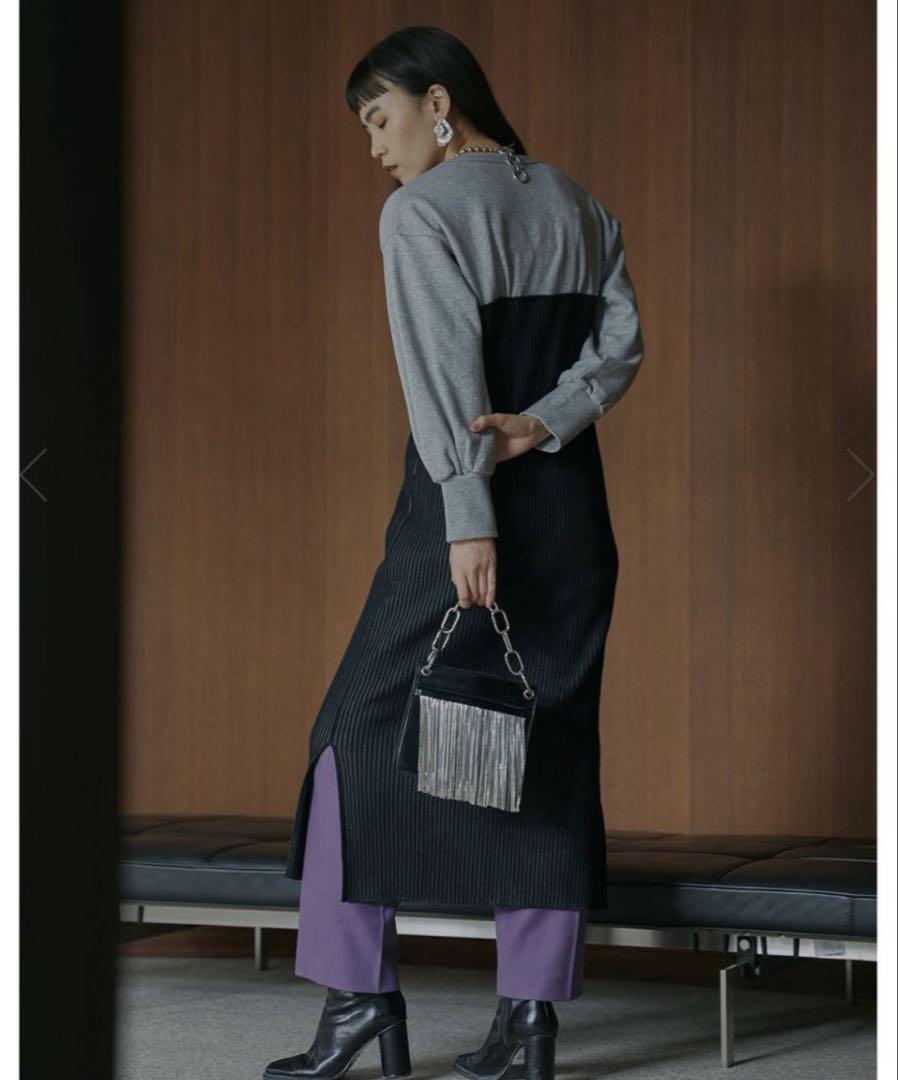 ワンピース Ameri sweat knit dress