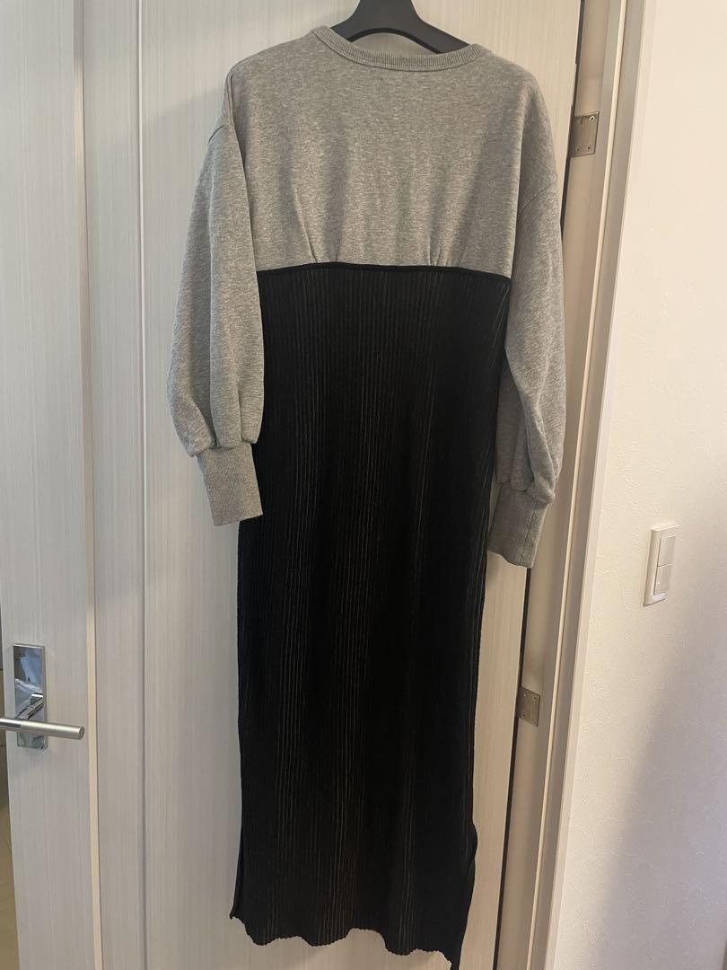 ワンピース Ameri sweat knit dress