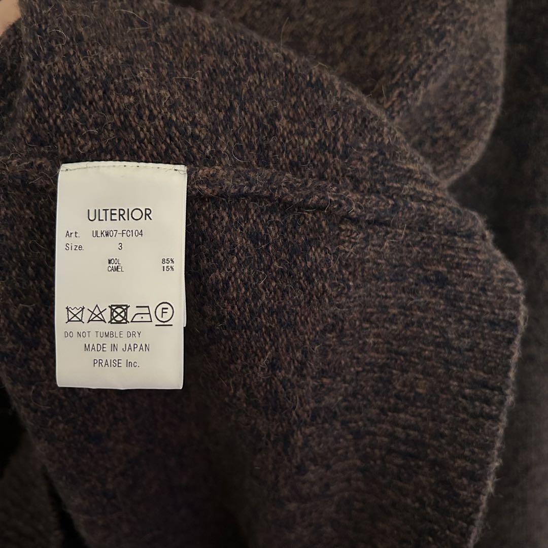 ULTERIOR ウールキャメル クルーネックセーター
