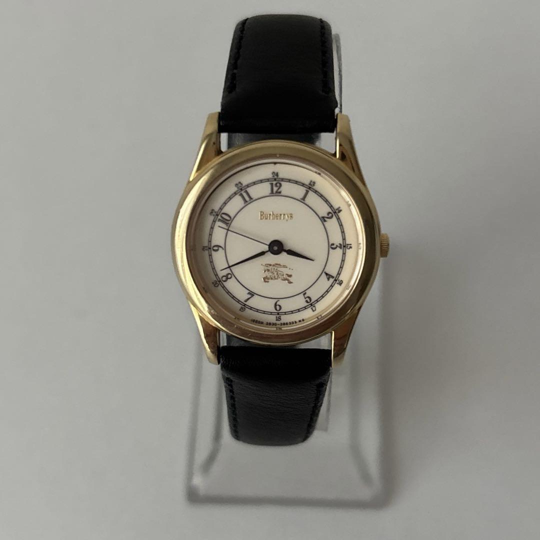 ★【電池交換済】稼働品　Burberrysレディース　腕時計　ブラック