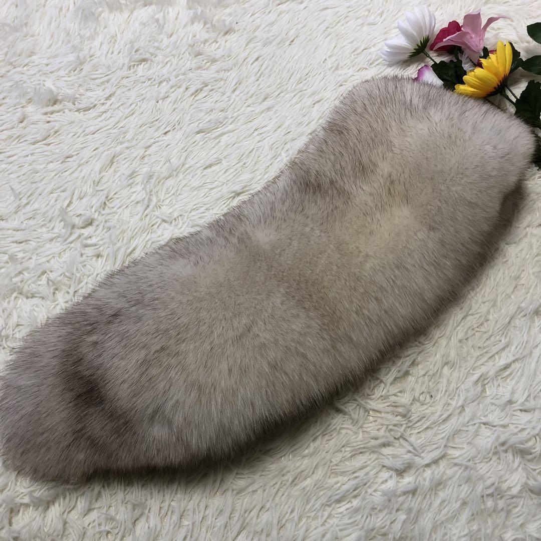 極美品✨サガフォックス高級大判ファーショール毛皮銀タグ