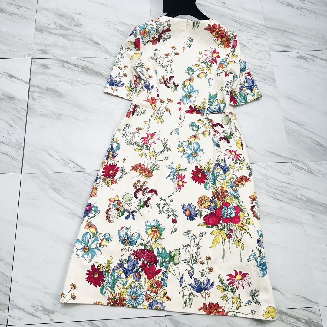 極美品 Lサイズ ダーマコレクション ロングワンピース 花柄