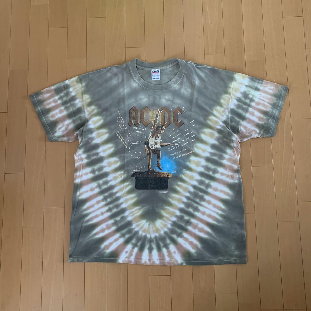 激レア US製 Ac/dc タイダイ バンドtシャツ オーバーサイズ バンT