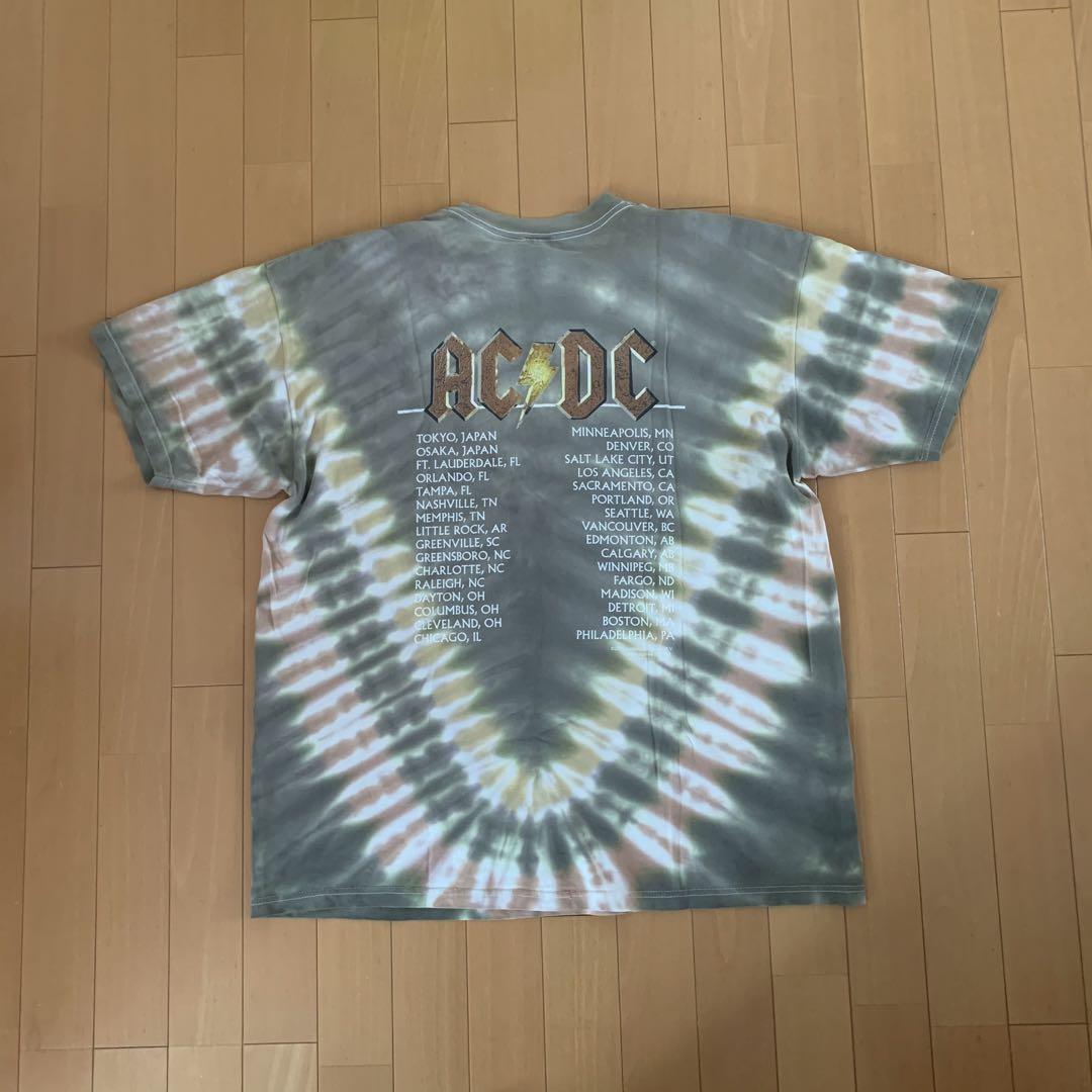 激レア US製 Ac/dc タイダイ バンドtシャツ オーバーサイズ バンT
