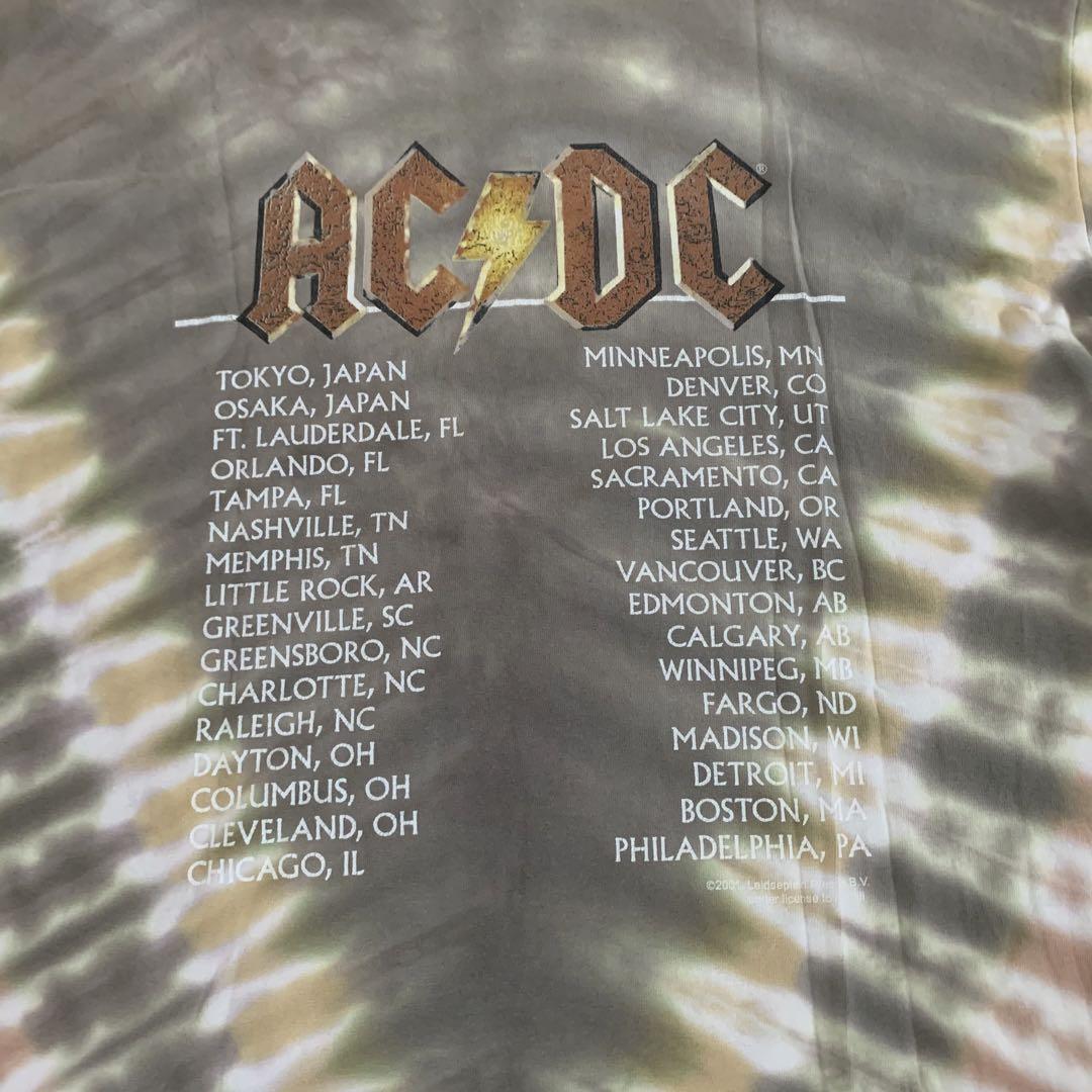 激レア US製 Ac/dc タイダイ バンドtシャツ オーバーサイズ バンT