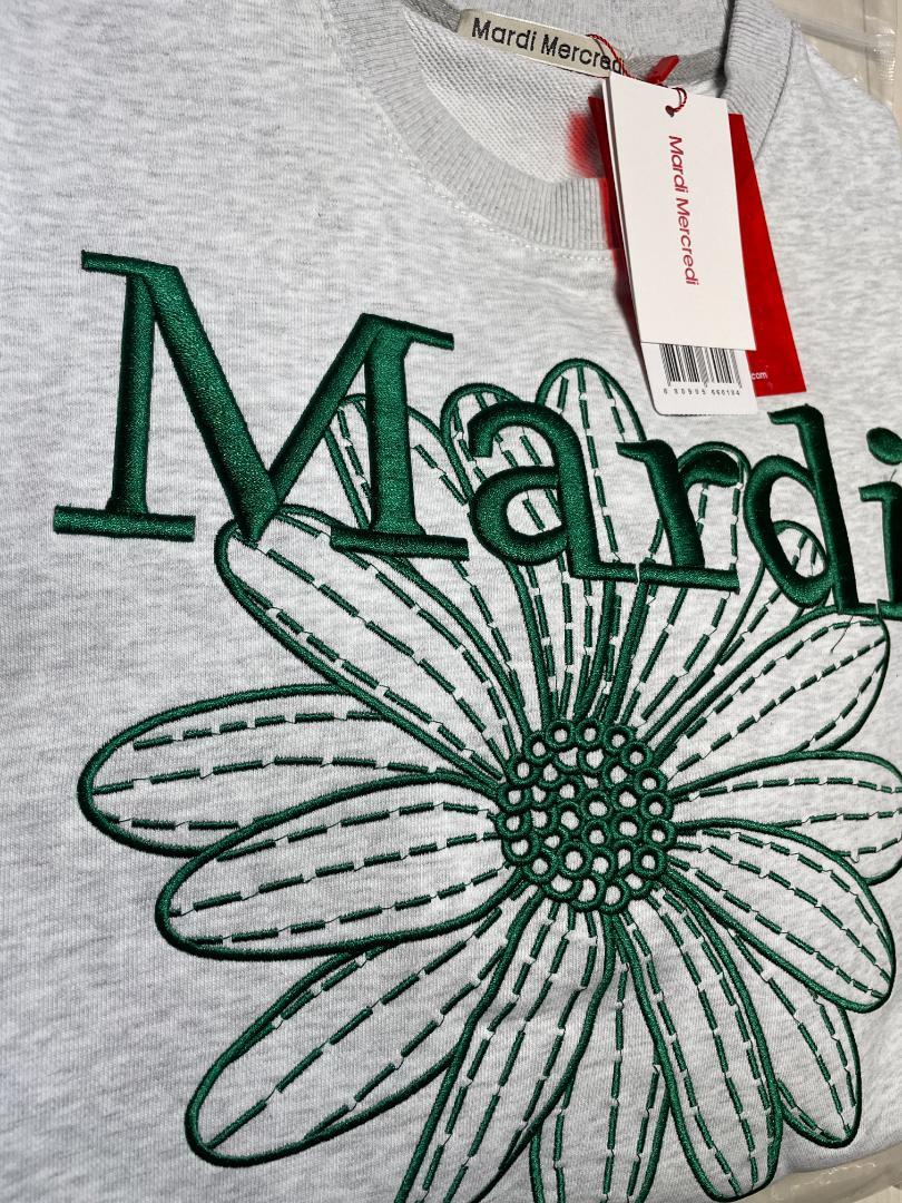 新品未使用未開封マルディメクルディ Mardi Mercredi 刺繍スウェット 新品【タグ付き】マルディメクルディ Mardi Mercredi 刺繍