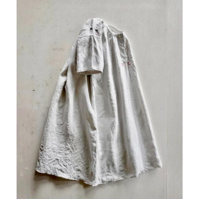 フランス 1900s 手織リネン 装飾的モノグラムとワンピースb アンティーク フランス 1900s 手織リネン 装飾的モノグラムとワンピースb アンティーク