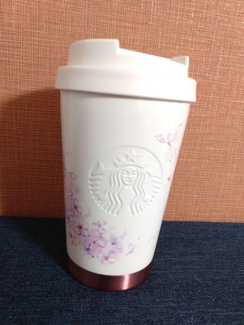 スタバ さくら■ステンレス TOGO ロゴ タンブラー ベージュ 355ml