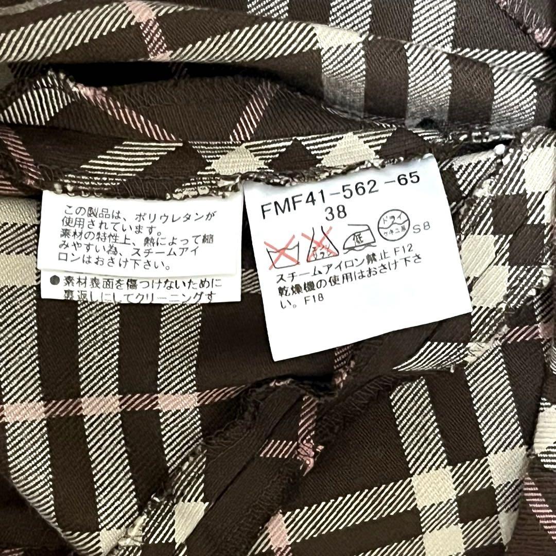 BURBERRY ブラック ノースリーブ チュニック 38 ノバチェック 刺繍 BURBERRY ブラック ノースリーブ チュニック 38 ノバチェック