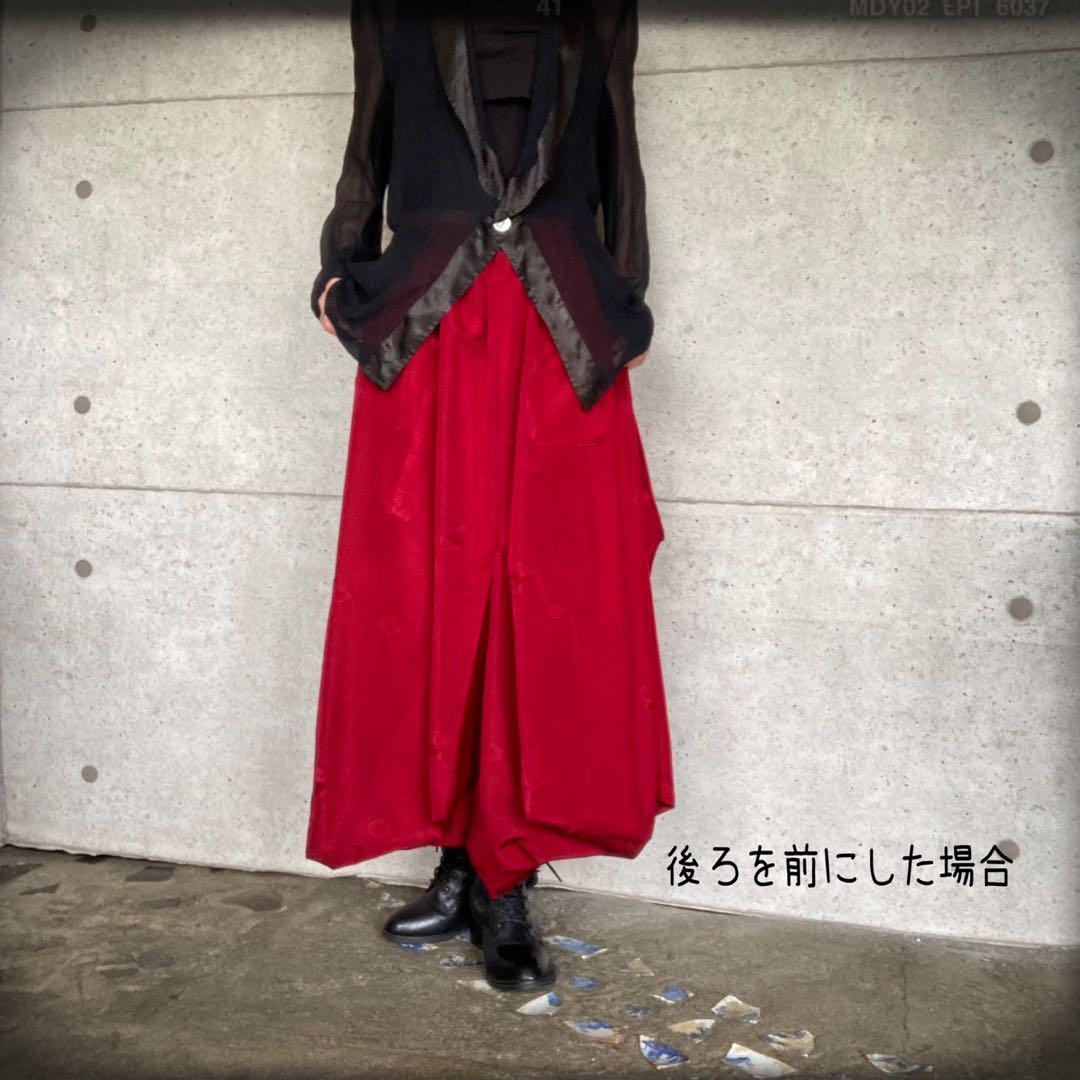 NONA★【奥深く艶と色 •パンツdeスカート】サルエルパンツ スカート 古布