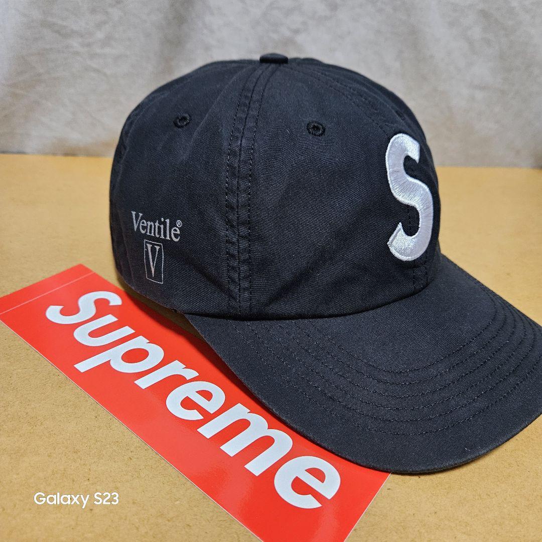 Supreme Ventile S Logo 6-Panel 黒 シュプリーム