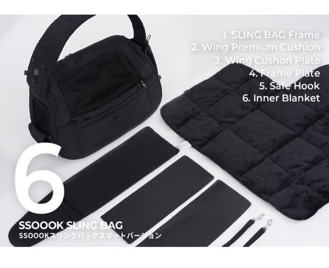 SSOOOK  SLINGBAG（V.スマート、バッグ右）BLACK/ Sサイズ