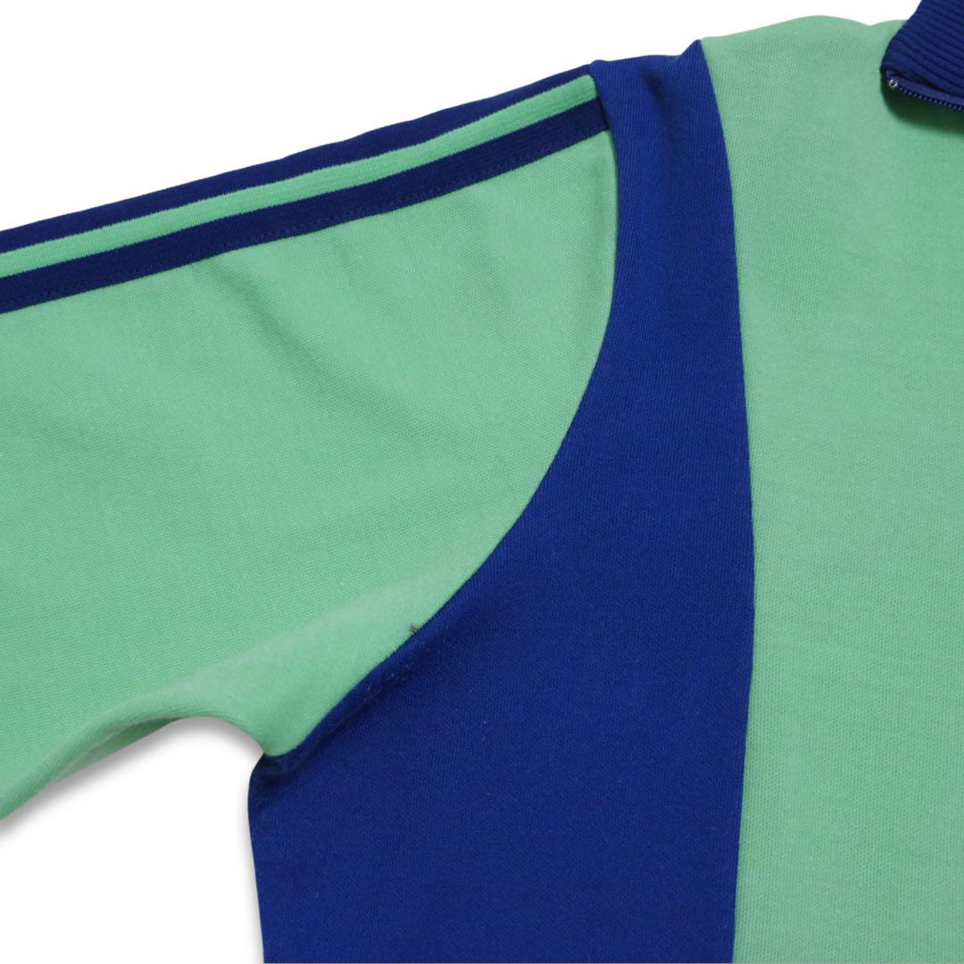 古着 80s adidas ハーフジップ トラックジャケット 緑