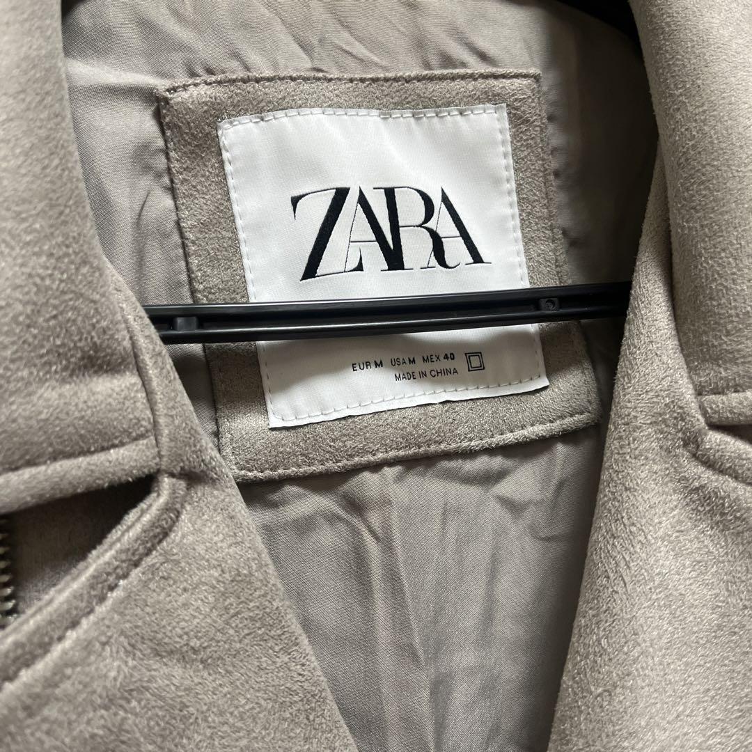 ZARA スエード ライダースジャケット M グレー - メルカリ