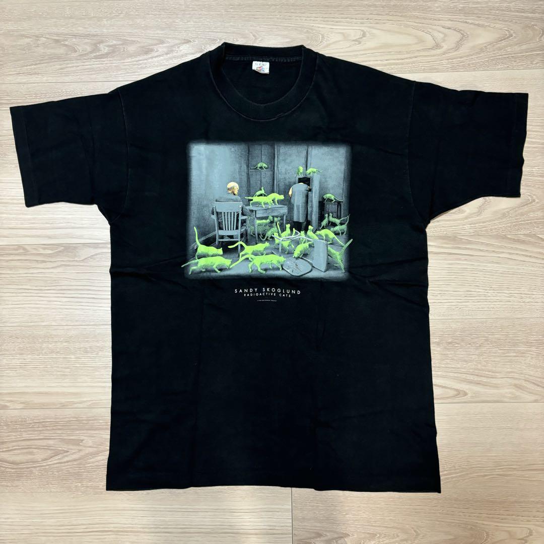 90s sandy skoglund tシャツ 猫　ヴィンテージ　art