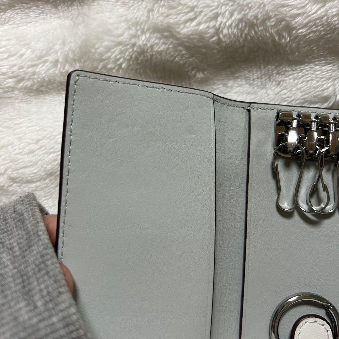 トリーバーチ グレー レザー キーケース