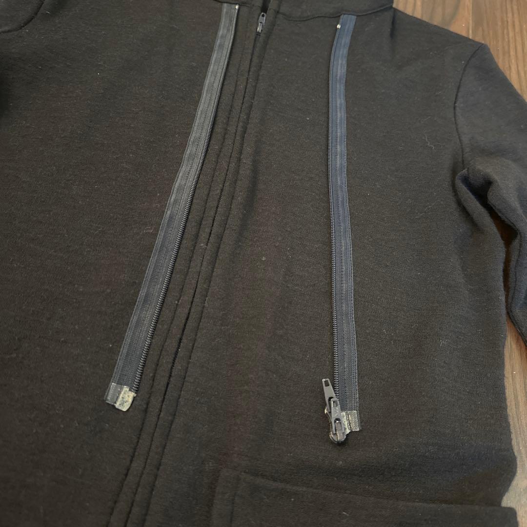 Yohji Yamamoto ウールサイドポケットジップニットジャケット Yohji Yamamoto ウールサイドポケットジップニットジャケット