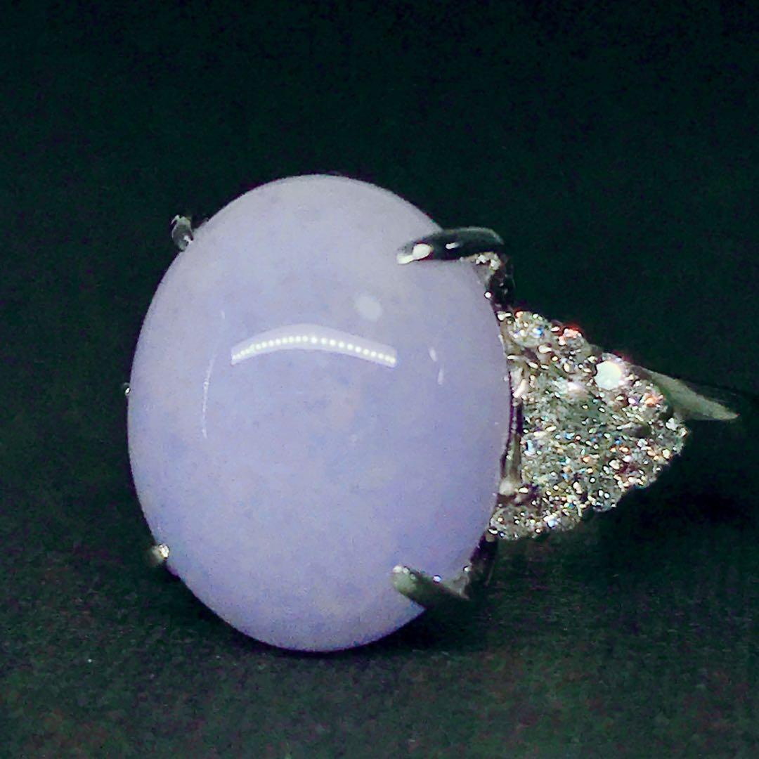 ラベンダーヒスイ 10.66ct ダイヤモンド 0.39ct リング PT900