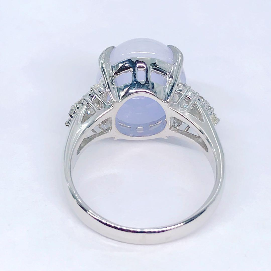 ラベンダーヒスイ 10.66ct ダイヤモンド 0.39ct リング PT900