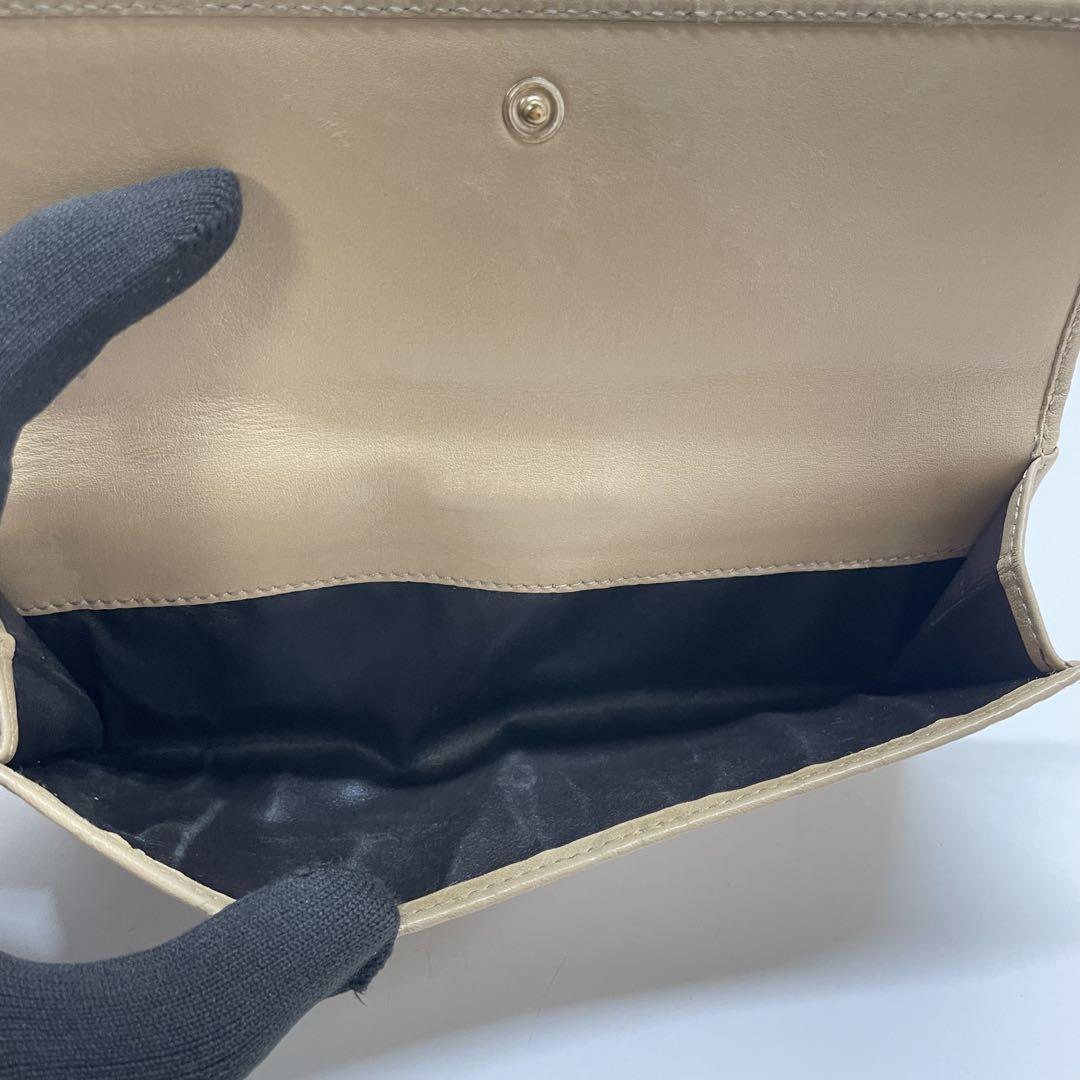 1516 GUCCI グッチ 長財布 シマレザー GG インターロッキング