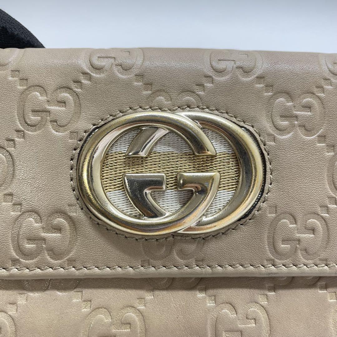 【2025A/W新作★送料無料】 GUCCI 1516 グッチ インターロッキング GG シマレザー 長財布 小物
