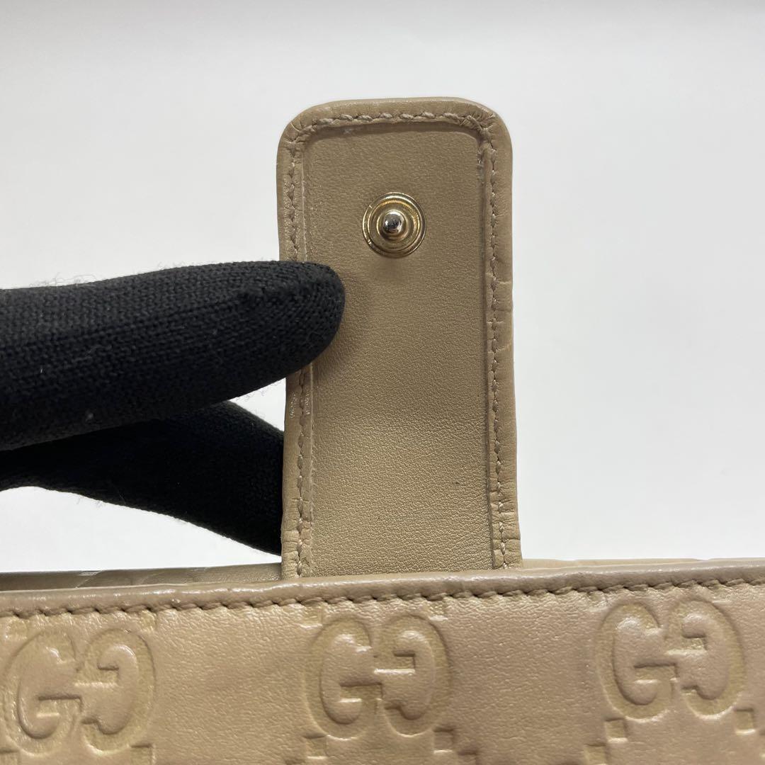 1516 GUCCI グッチ 長財布 シマレザー GG インターロッキング