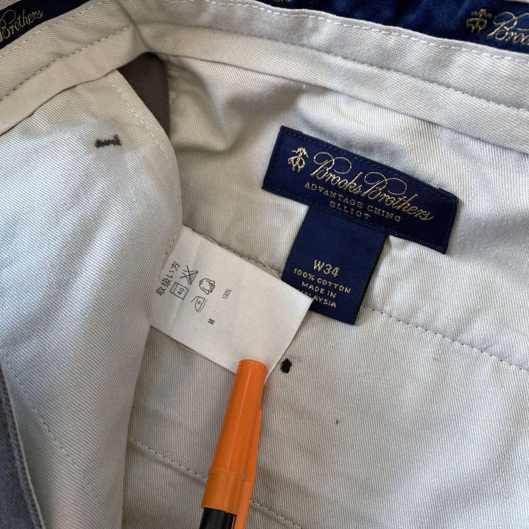 00's Brooks Brothers 2タック チノパン グレー W34