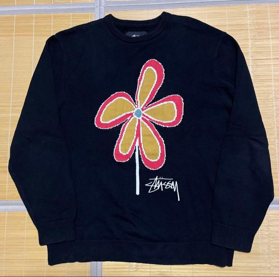 STUSSY FLOWER SWEATER ニット セーター XLXL LL STUSSY