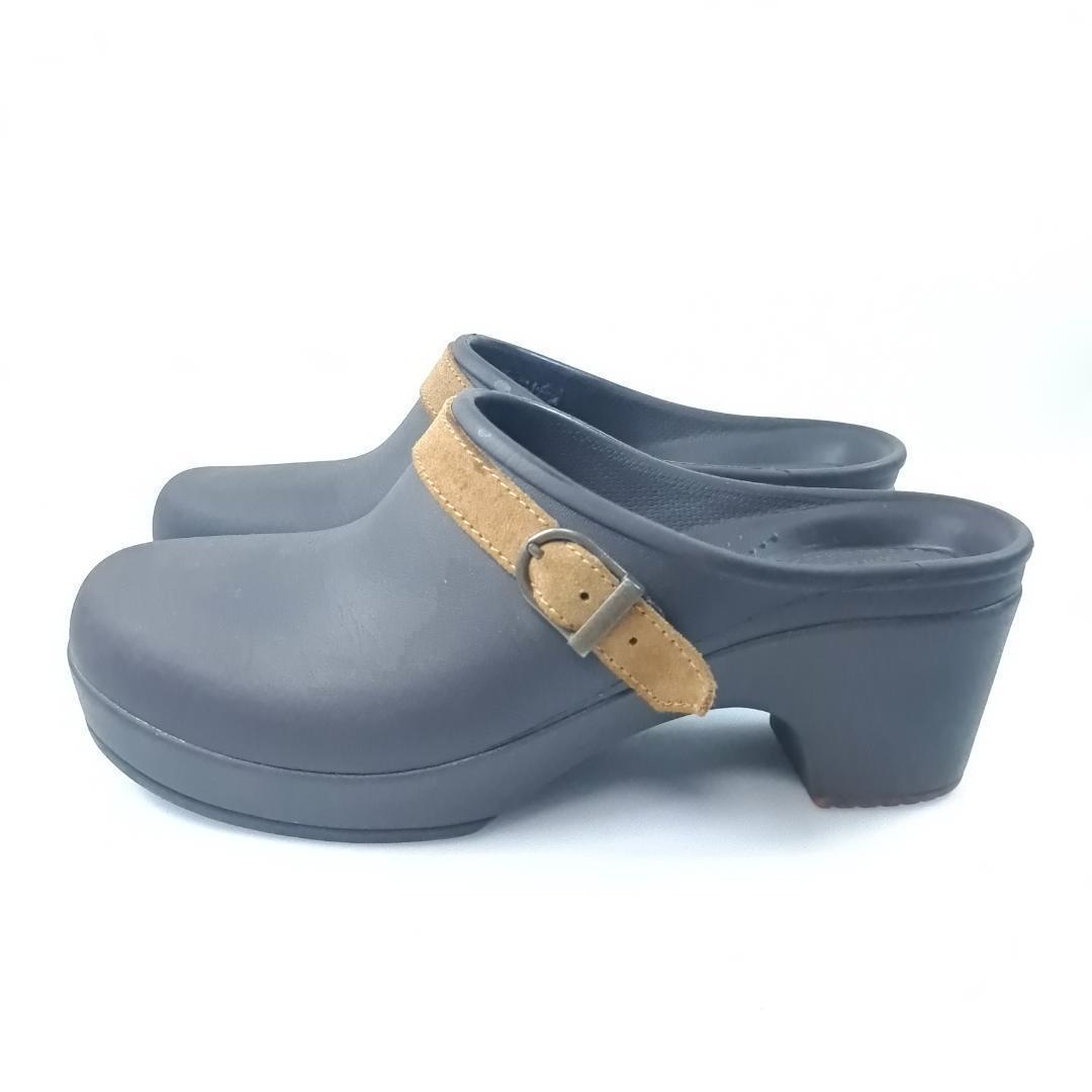 crocs サラ サボ サンダル US8  ミュール ラバー ブラウン 廃盤