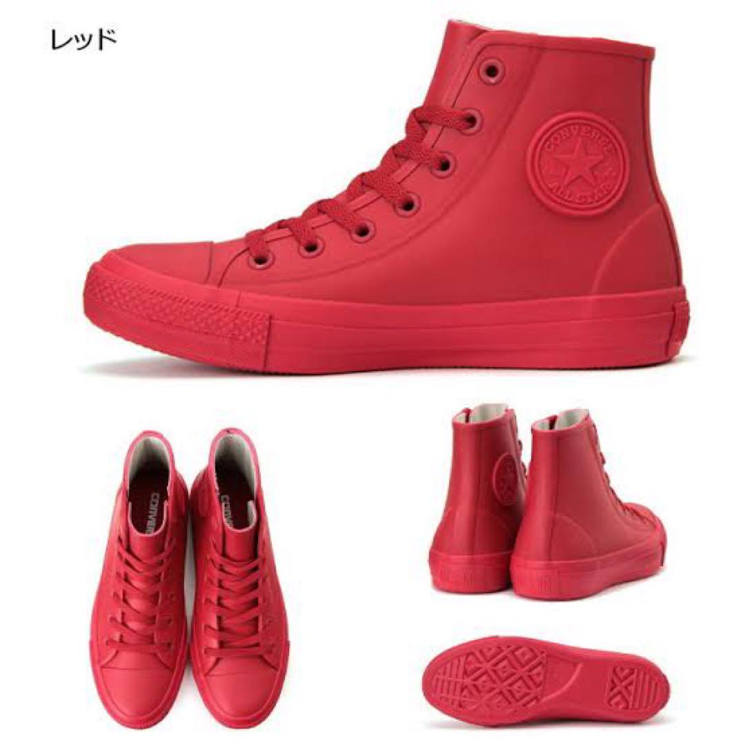 Converse レインシューズ ハイカット レッド 5,666円