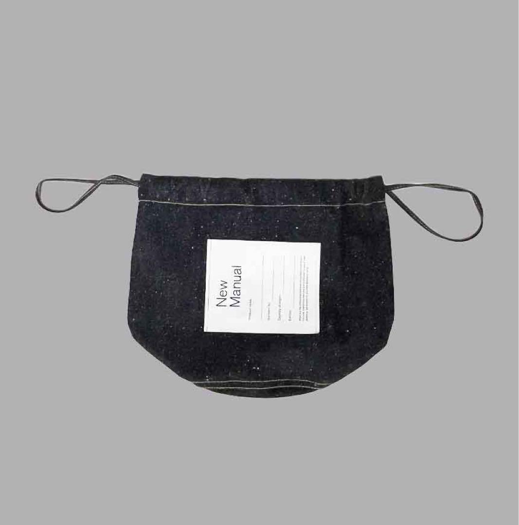 NEW MANUAL DENIM BAG 巾着　ポーチ　ワンウォッシュデニム New Manual DENIM BAG デニム巾着バッグ
