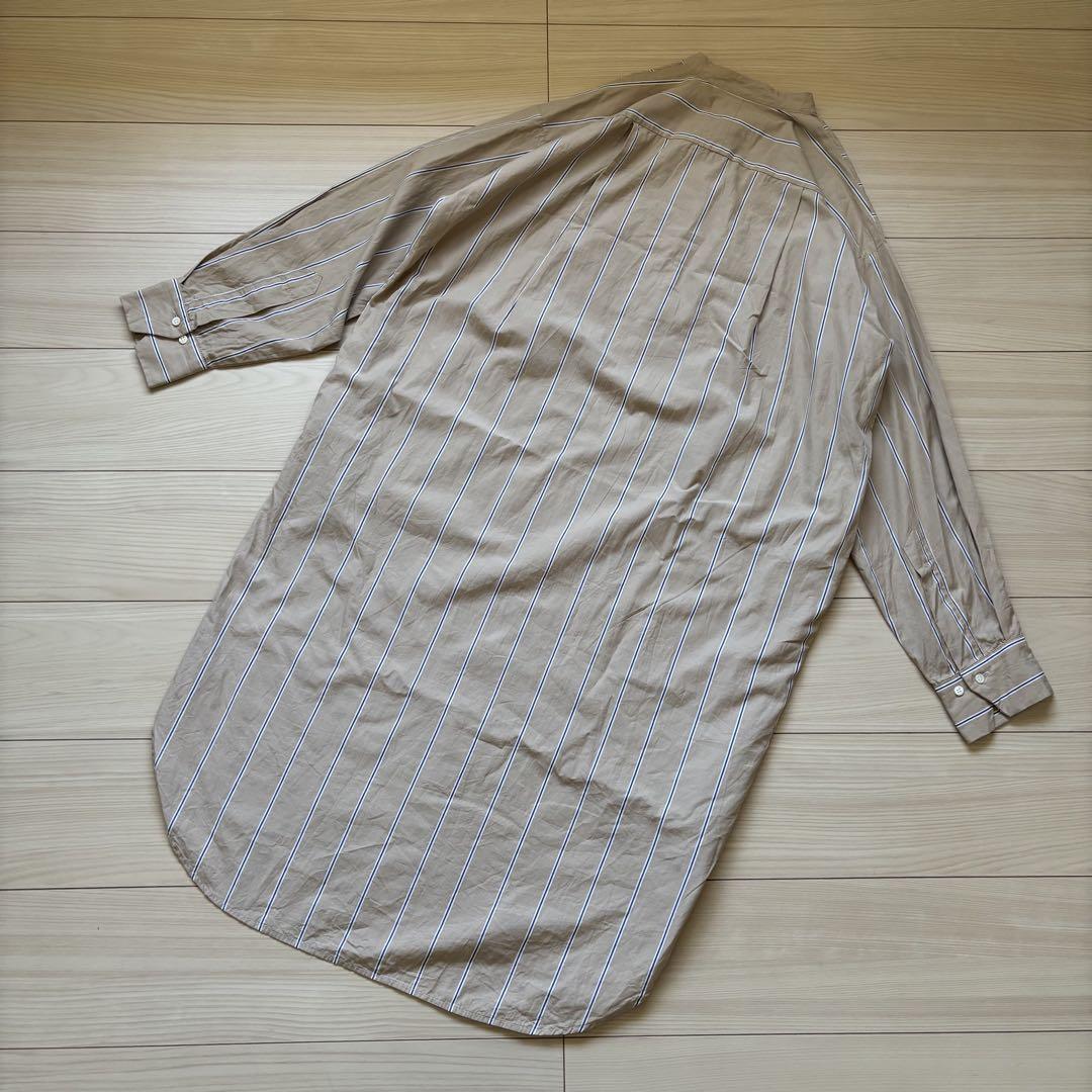 Americana×suadeo コラボ ストライプ ロング シャツワンピース