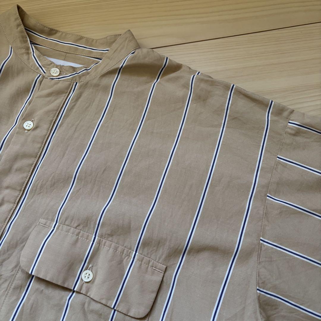 Americana×suadeo コラボ ストライプ ロング シャツワンピース