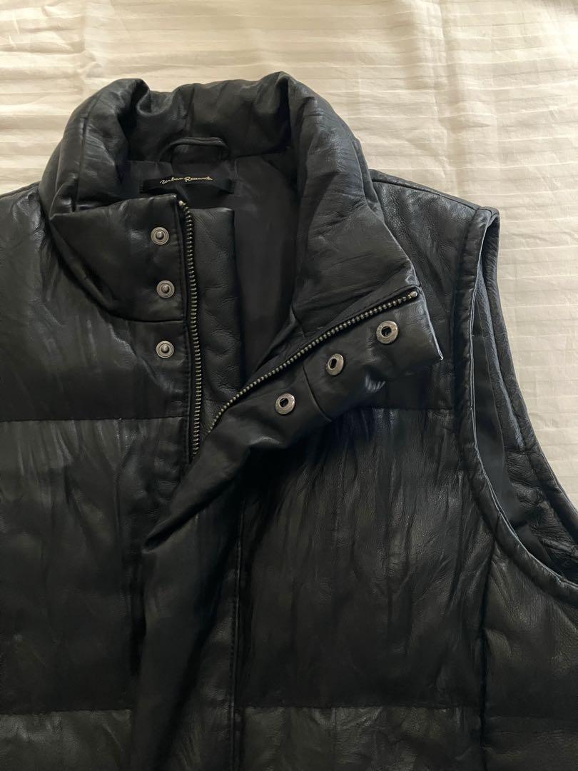 【極美品】アーバンリサーチ　豚革　ダウンベスト　メンズ38黒