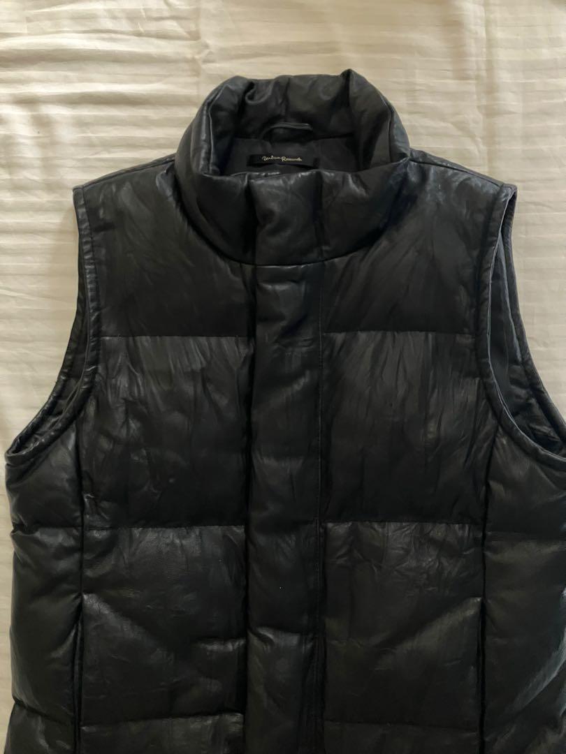 【極美品】アーバンリサーチ　豚革　ダウンベスト　メンズ38黒