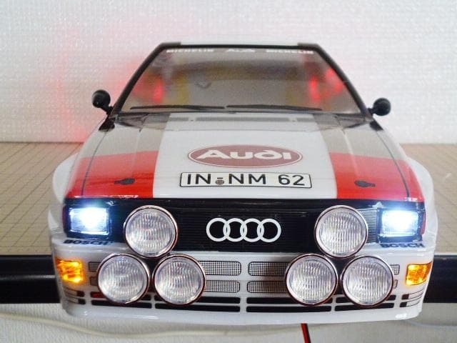 高い素材】 タミヤ 1 10 RC アウディクワトロラリーA2 LED