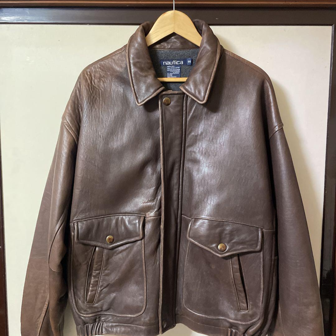 NAUTICA ノーティカ ライダースジャケット レザージャケット 【誠実】 Nautica ヌバック レザージャケット マルチカラー レザージャケット