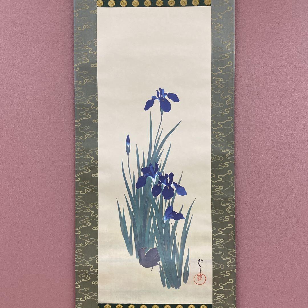 美品 掛け軸 酒井抱一筆 燕子花水鳥図 おもてなし 菖蒲 - メルカリ
