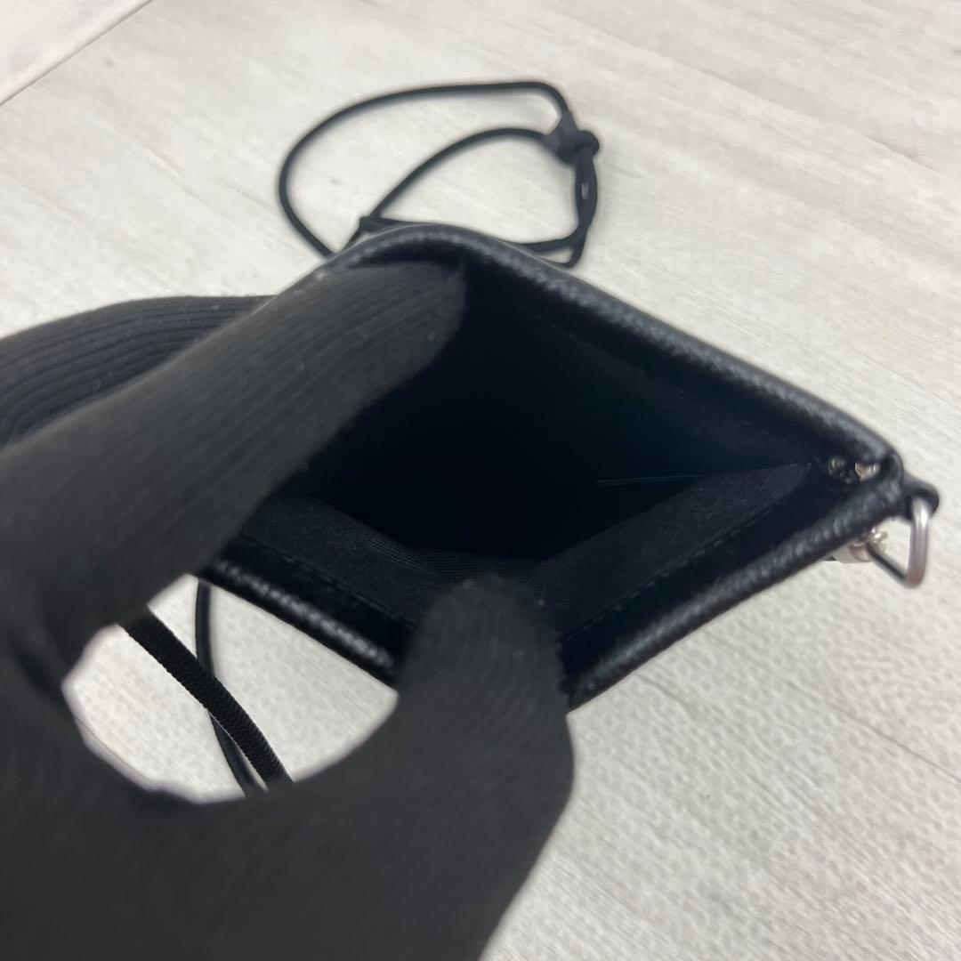 極美品✨ メゾンマルジェラ スマホショルダーバッグ レザー ポーチ ブラック