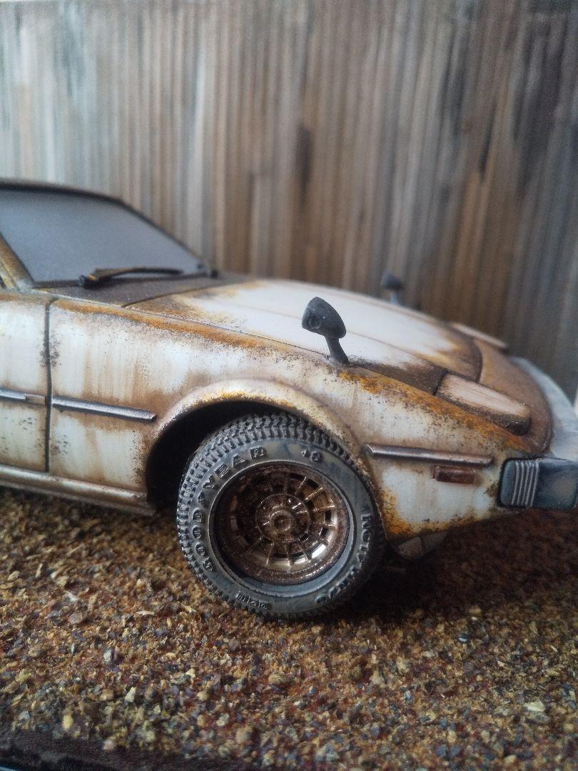 サバンナ RX-7 1/24 完成品 自作ジオラマ 旧車 ケース付き 昭和レトロ