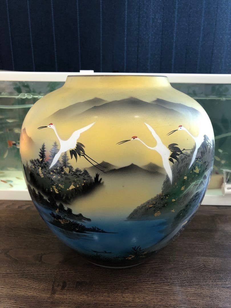 九谷 勇峰 陶器花瓶目立った傷や汚れなし