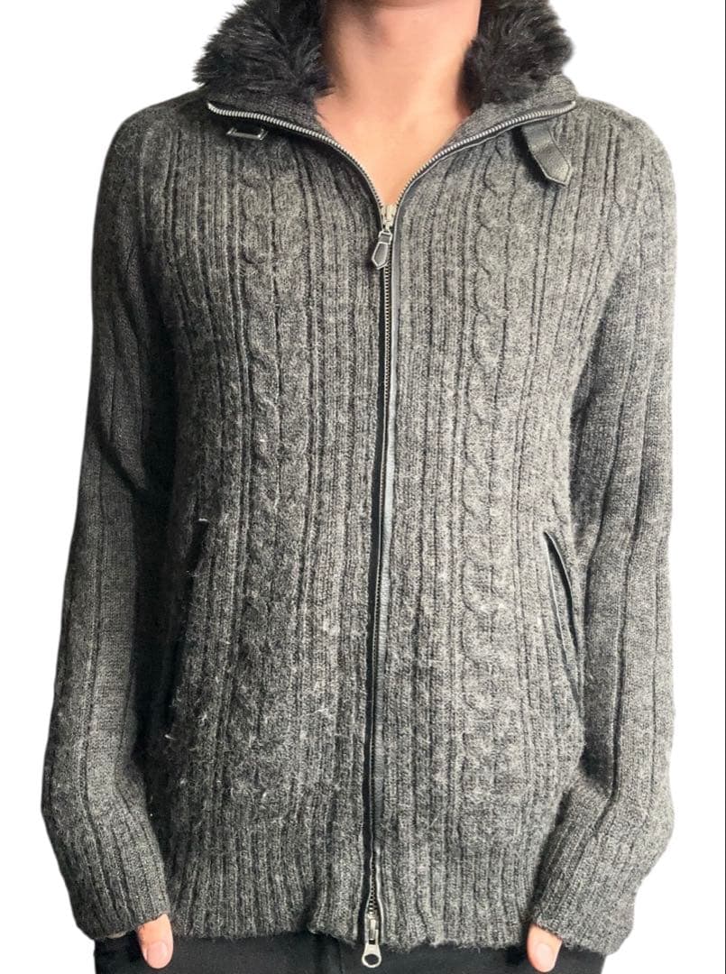 fur neck drivers knit fur neck drivers knit