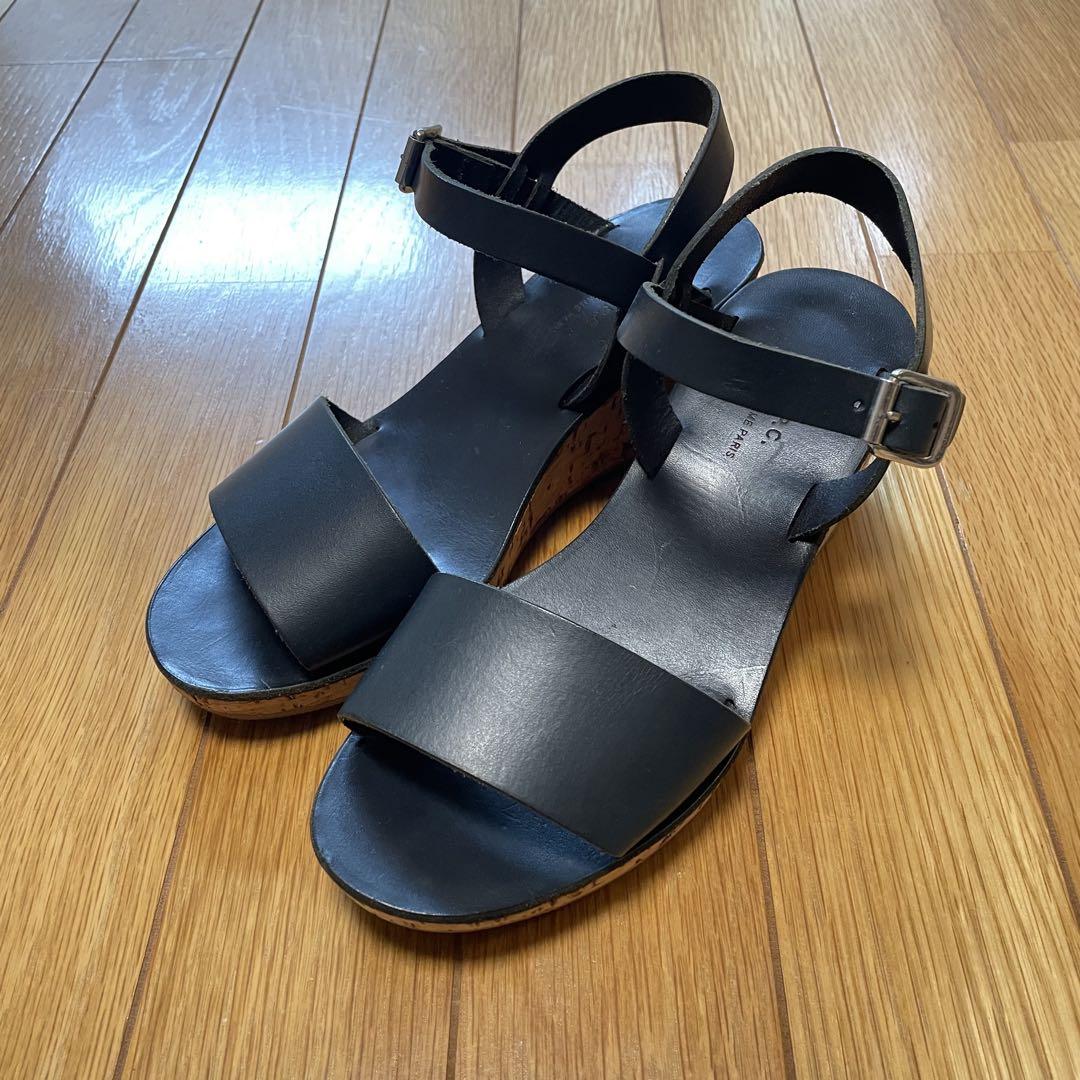 【O.E.W】apc レザーサンダル（アーペーセー） 新品 A.P.C. × SACAI レザー サンダル【37】【38】 Jules