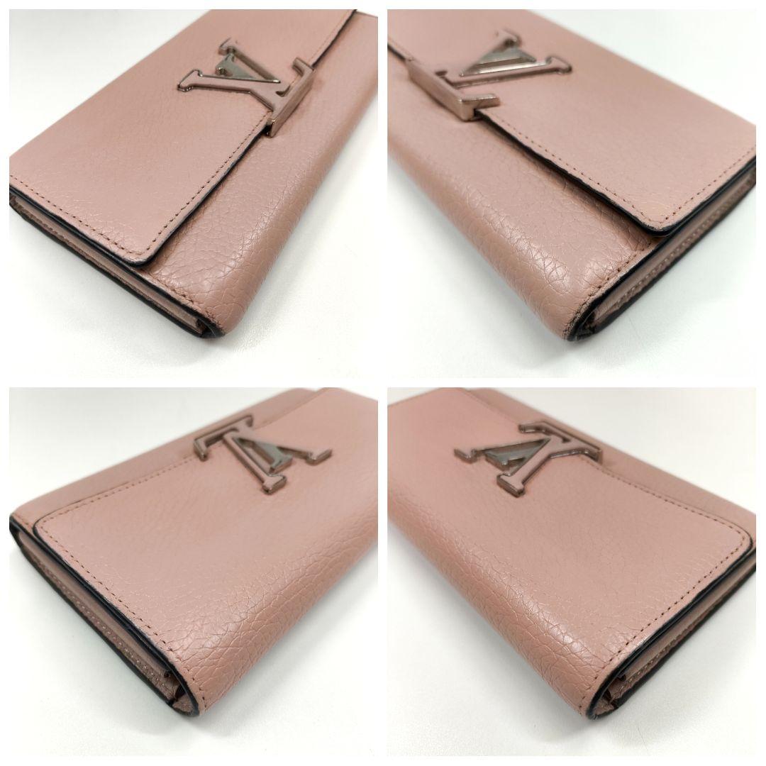 美品 ルイ・ヴィトン ポルトフォイユ カプシーヌ　M61250 ピンク 長財布