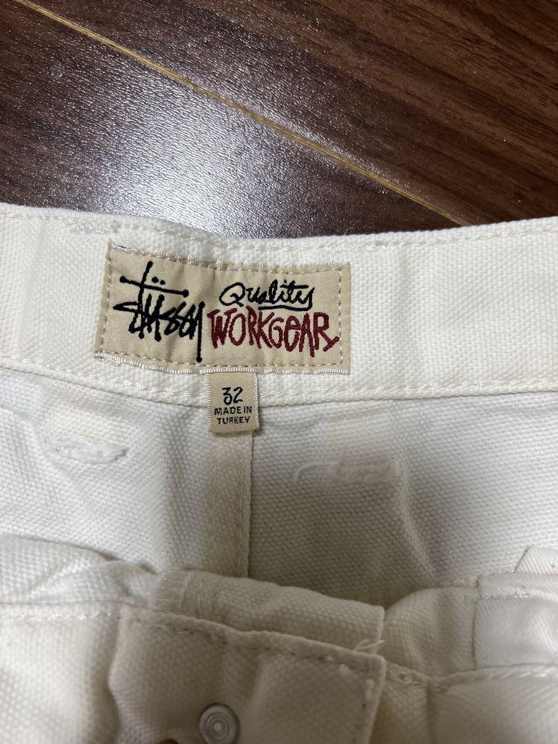 stussy ダブルニーデニムパンツ　ホワイト
